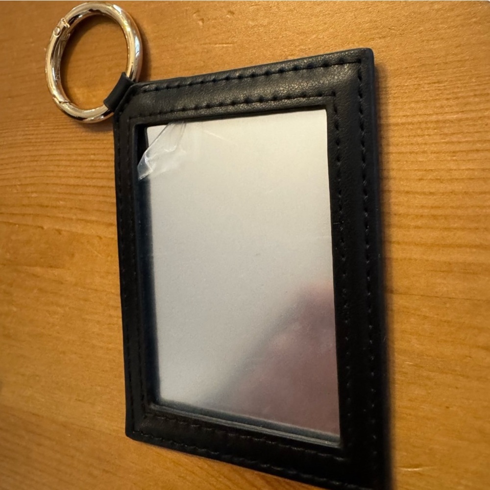 YSL Black Card Holder with Key Ring NWOT - Picture 2 of 2